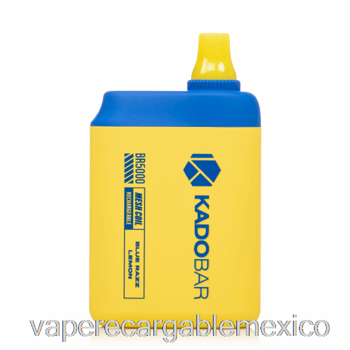 Vape Recargable Kado Bar Br5000 Desechable Azul Razz Limón